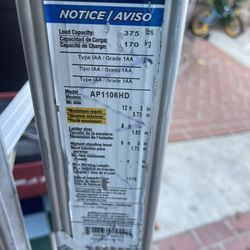 Louisville Ladder Model AP1106HD 12feet