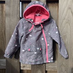 Cool Club by SMYK Pink and Grey Zip Through Hooded Girl’s Jacket