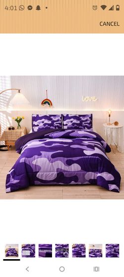 TWIN COMFORTER W (2) SHAMS & FLUFFY PILLOW