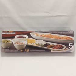 Melamine Beaded Serving Set 5-Piece