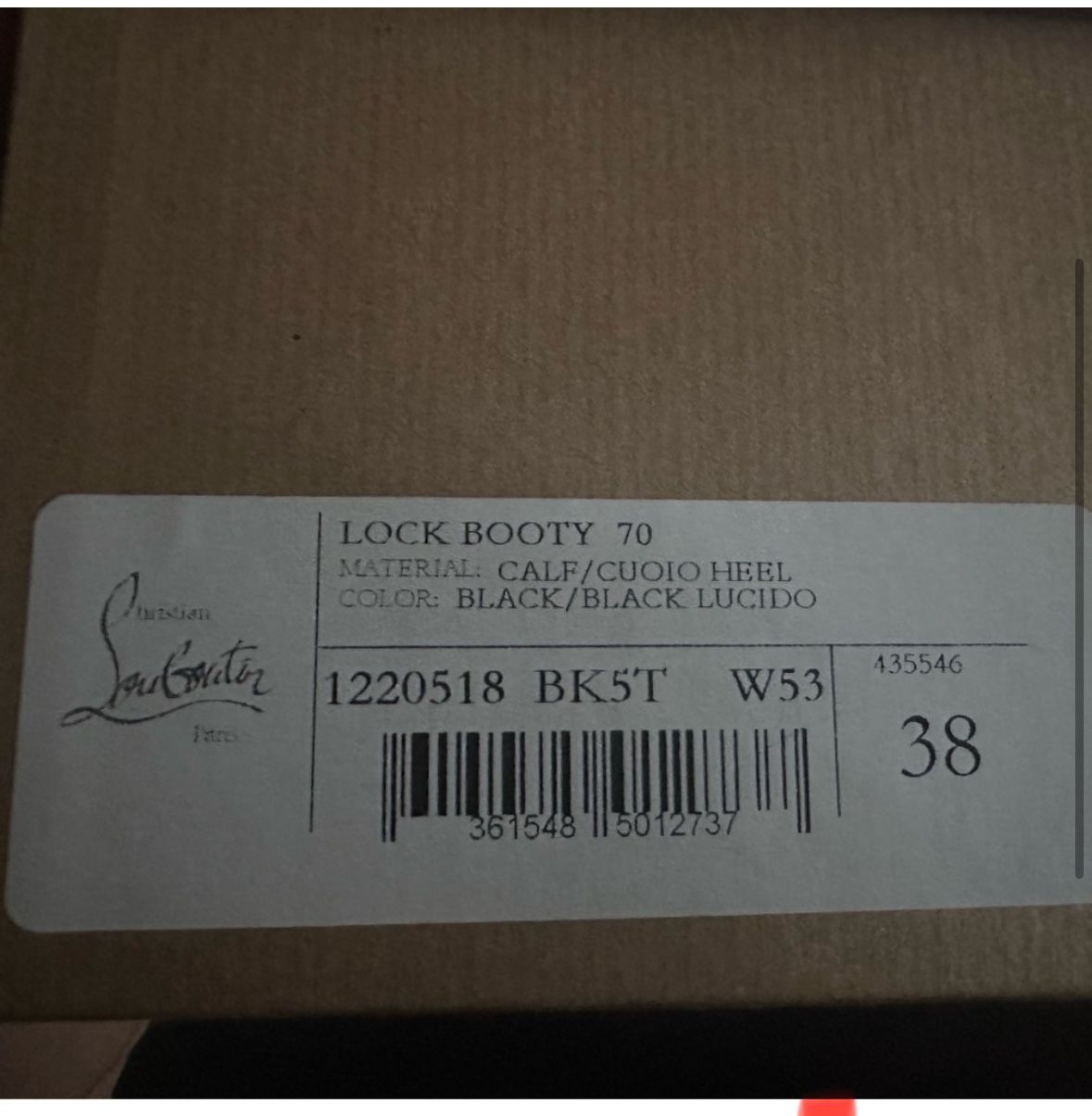 Never worn Christian Louboutin Lock Booty 70