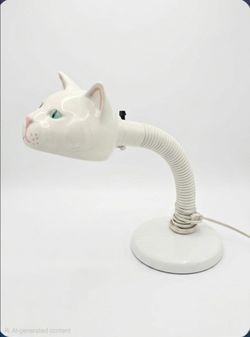 Vintage Cat Head Novelty Desk Lamp