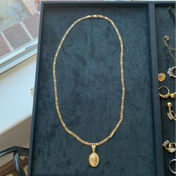  Gold Plated Chain and Pandent 