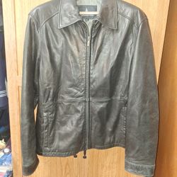 Mens XL Black Leather Jacket