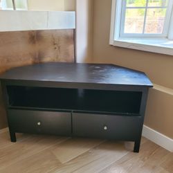 Scandinavian Corner Console Cabinet - Solid Wood
