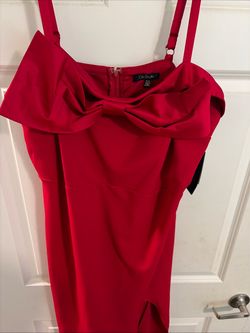 City Studio Red Bow Front Dress