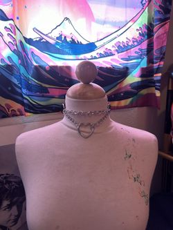 Double Heart Chain Choker 