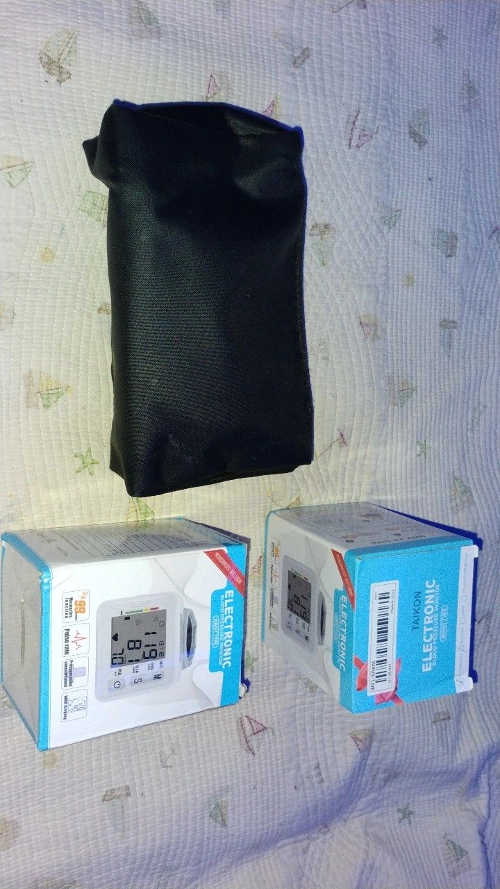 Stethoscope, Blood Pressure Cuff And 2 Electric blood Pressure Monitors
