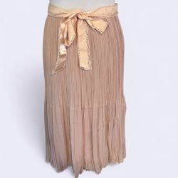 Japanese Dearplants Pleated Pink Lace Skirt, Bloggers Fave Made in Japan Sz S