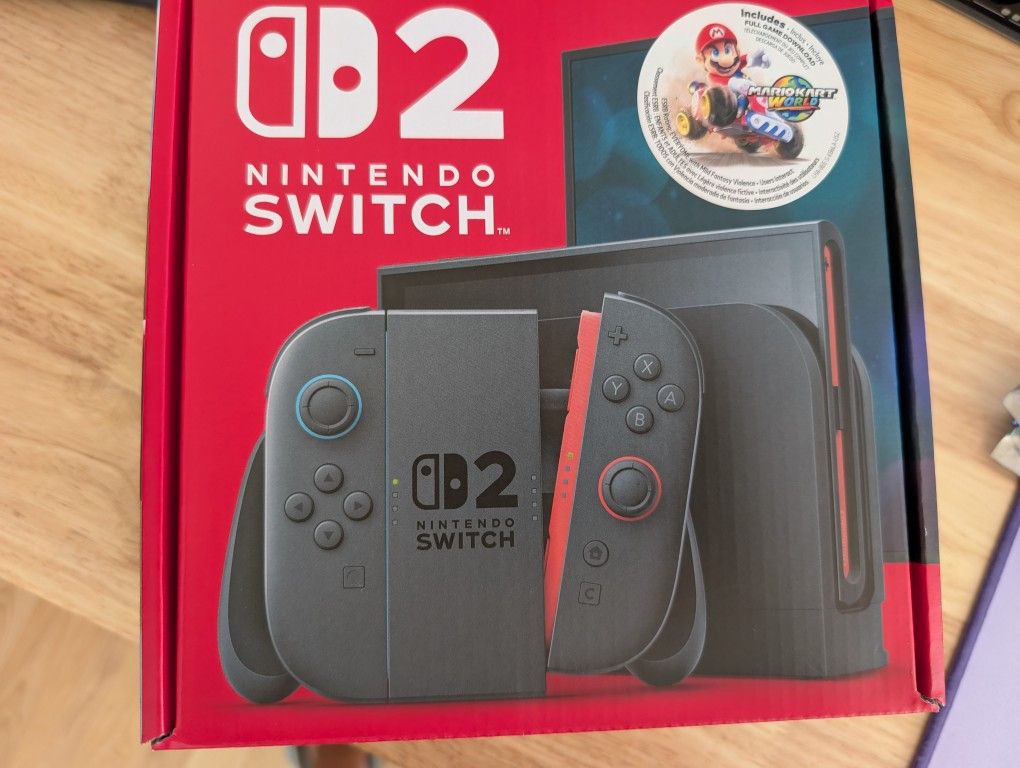 Brand New Nintendo Switch 2 Mario Kart World Bundle with 1 Year of Nintendo Online Membership
