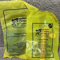 long john silver galley whistle & Whale of a charm set of 2 sealed