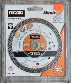 RIDGID Mesh-X 4.5" Diamond Tile Blade