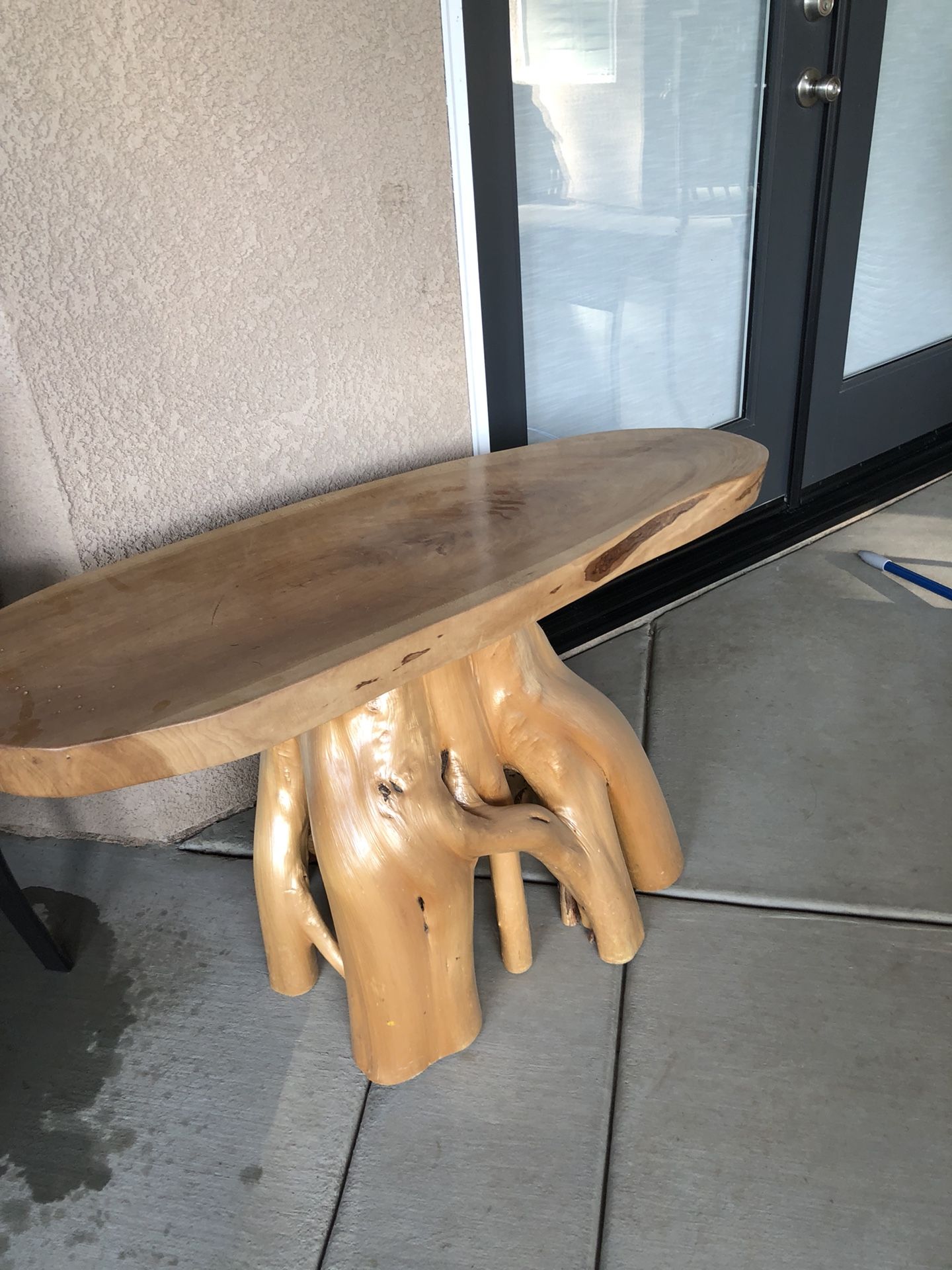 Tree root exposed coffee table