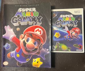 Super Mario Galaxy Wii & Strategy guide w/poster