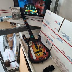 Wireless Guitar for Wii with Strap and Beatles Rockband Game