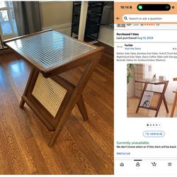Wood Side Table with Shelf