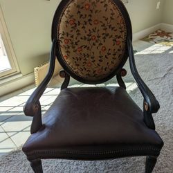 Vintage Leather French Quarter Accent Chair 