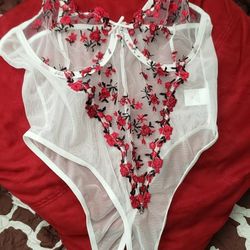 Sheer Bodysuit Thong Lingerie