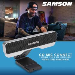 Samson Go Mic Connect - Portable USB Stereo Microphone with Focused Pattern Technology for Computer