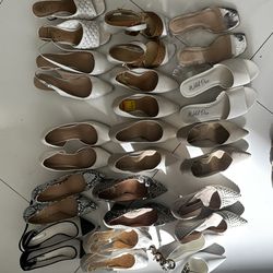 White Heels Size 8 (each Shoe Is $10)