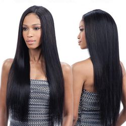Straight Black Wig Very Long Length For Black Women and White Women Cap Wigs