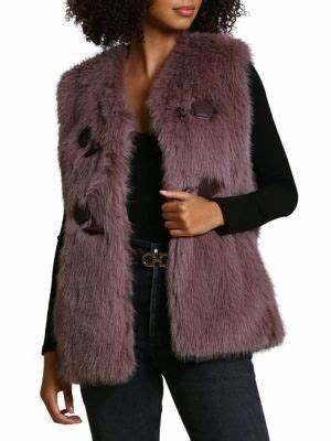 Avec Les Filles Relaxed Faux Fur Duffel Vest