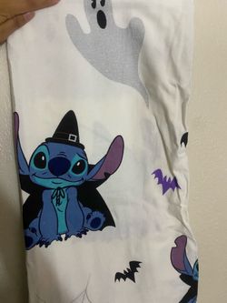 Halloween stitch shower curtain