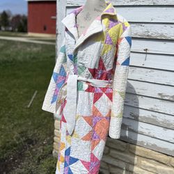 #mothersday Cheerful Vintage Quilt Jacket #mom-child-matching