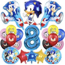New 21PCS Hedgehog Birthday Party Balloons For Birthday Party