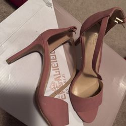 Pink Suede High Heels Size 8.5