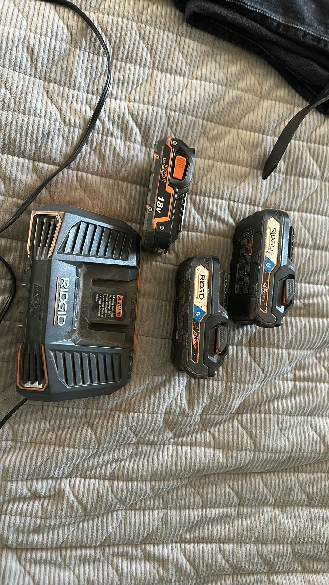3 Rigid Batteries And A Fast Charger
