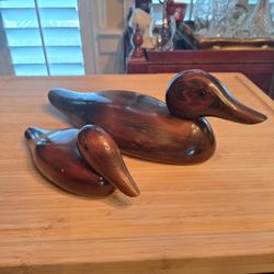 VINTAGE BUNDY WOOD DUCK DECOYS PAIR