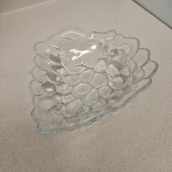 Glass Grape-Shaped Serving Tray