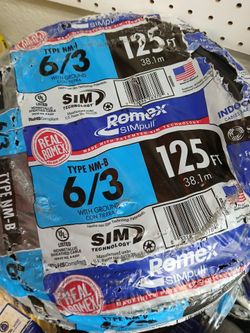 New Romex wire 6/3