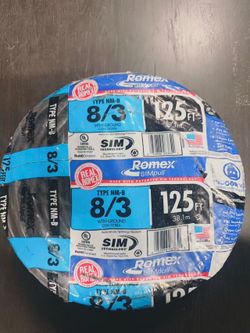 romex 8/3 125ft 280$