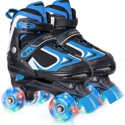 Nattork Kids Roller Skates for Boys Girls Kids, Skates with All Light up Wheels - Foot Length:23.5-26 ,For 5years-8years