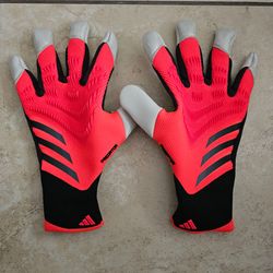adidas Predator Pro Hybrid Goalkeeper Gloves Lucid Red IX3865 Size 11.5 $140