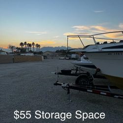 $55 Outdoor Storage Enclosed Cargo Flatbed Trailer Boat Parking Spaces

3 Acres

Gated With Lock & lights

24-7 Access

Double wide Gat. Lots of Room
