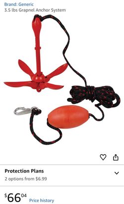 3.5 lb Grapnel Anchor System with Rope and Float