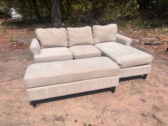 *FREE DELIVERY* Living Spaces Cream Reversible Chaise