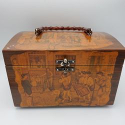 Eunice Shirk Vintage Square Wood Box Purse