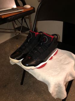 Jordan 6 Rings Black Red Sneakers size 10.5