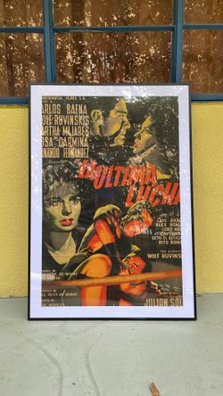 Original 1950’s Mexican Cinema Movie Poster Golden Age of Mexican Cinema (La última lucha)