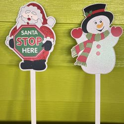 Christmas yard stake’s  there’s 
