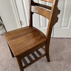 Antique Wood Choir Chair from a church 