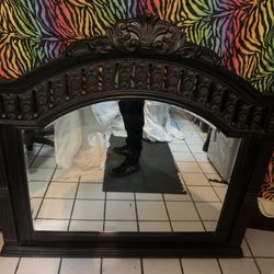 Dresser or Bar Decorative Wood Frame Mirror