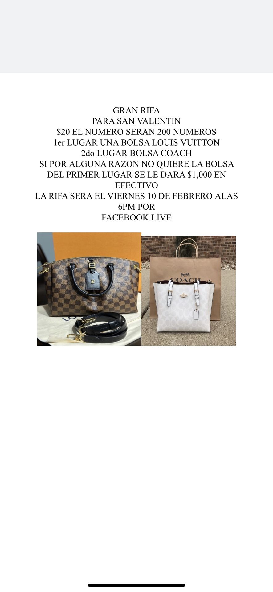 VALENTINE’ S DAY RAFFLE