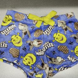 Women's Shrek sleep shorts size small