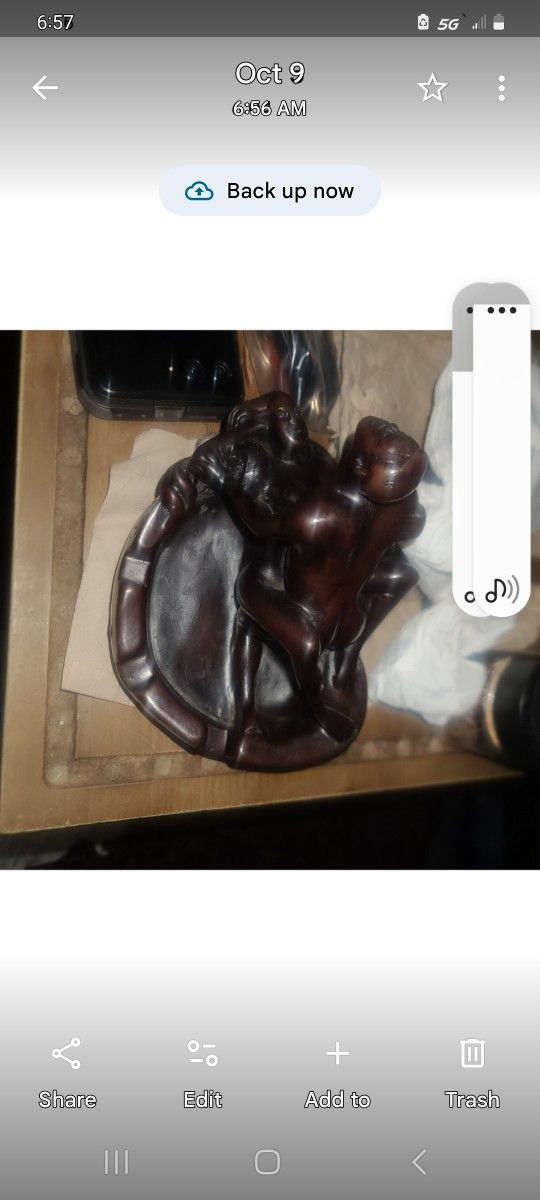 Vintage Erotic Wood Carving