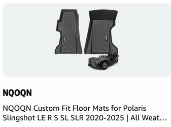 NOOQN Custom Fit All-Weather TPE Floor Mats Set for Polaris Slingshot (2020-2025) - NEW